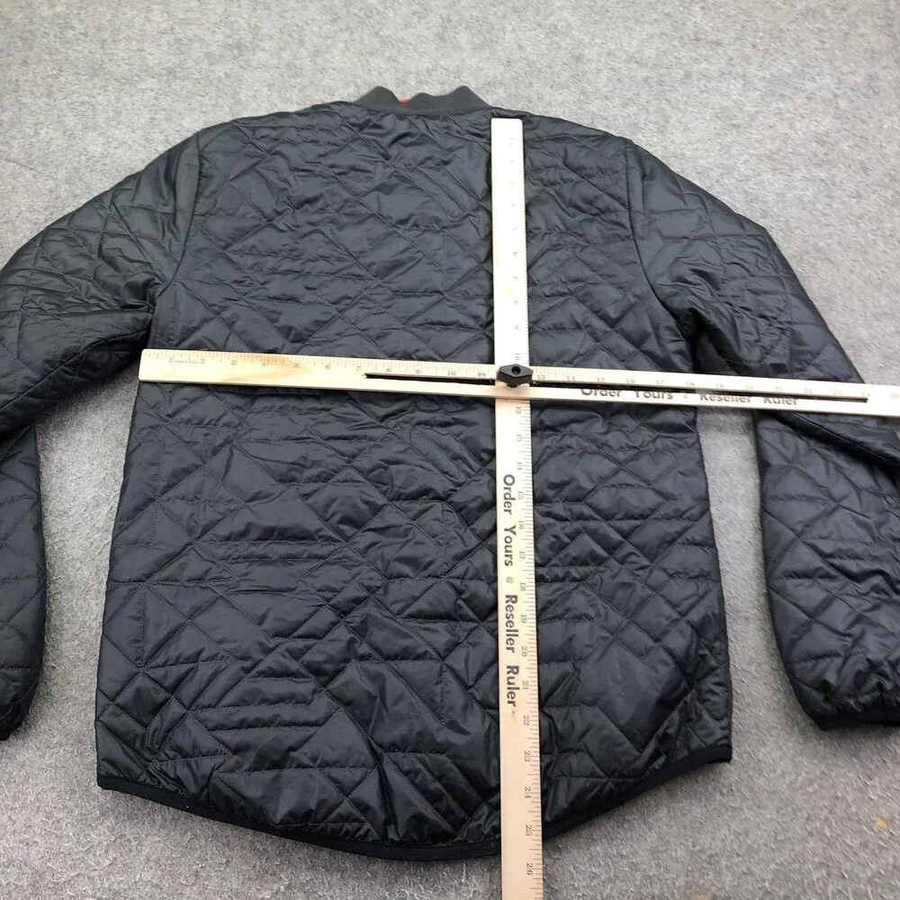 Nike Jacket Womens Small Black Quilted Full Zip Insulated Lined Casual Bomber